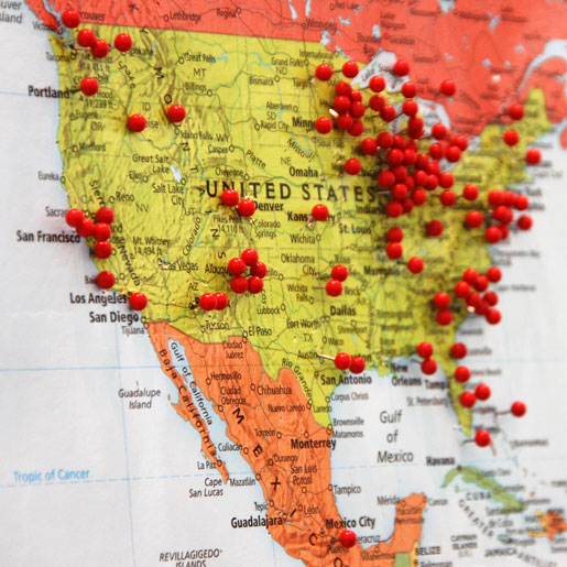 beadbutton_map A glimpse of the attendees from the U.S. People from Israel to Japan gathered at the annual show.