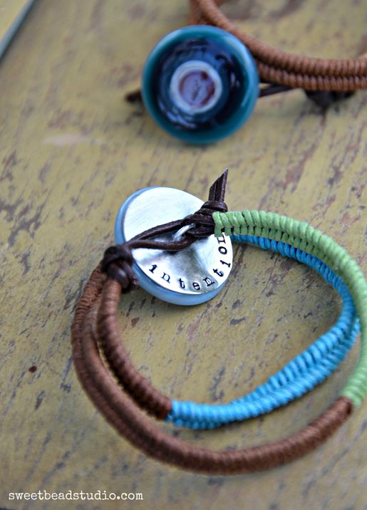 WellnessWordsChallenge - Herringbone weave bracelet with cabachon - Cindy Wimmer_opt