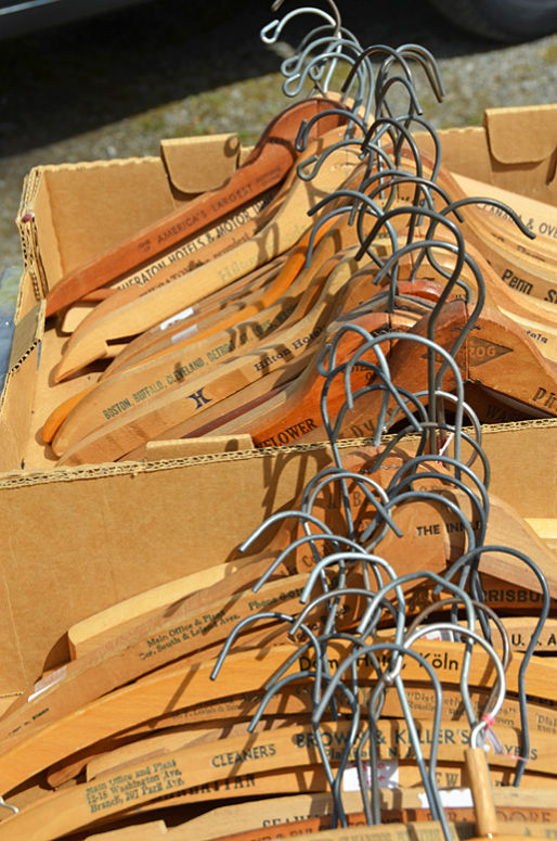Vintage hangers at Shupp's Grove