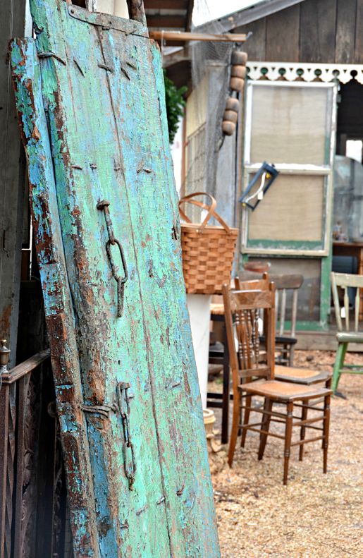 Old painted door