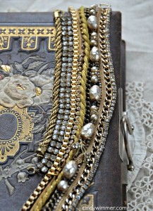 Vintage brass and rhinestone necklaces