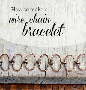 Wire link chain bracelet tutorial by Cindy Wimmer