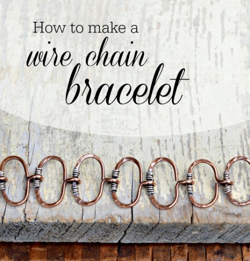 Wire link chain bracelet tutorial by Cindy Wimmer