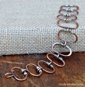 Wire chain bracelet by Cindy Wimmer